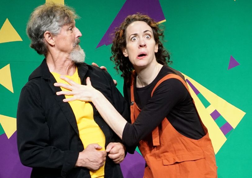 Ginette Mohr and Stephen LaFrenie performing in Catch me in the Kitchen